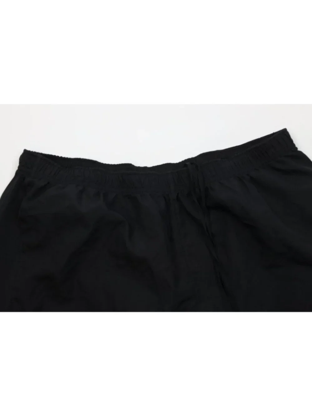Vtg Y2K The North Face Mens Large Spell Out Triple Black Lined Running Shorts